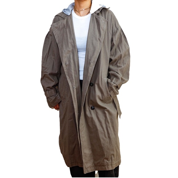 Jackets & Coats Fashion Nova Army Green Trench Coat Wbelt And Hood